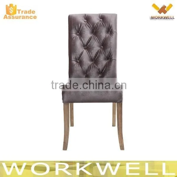 WorkWell High Quality Good Fabric Dining Chairs With Rubber Wood Legs Kw-D4215 photo-2