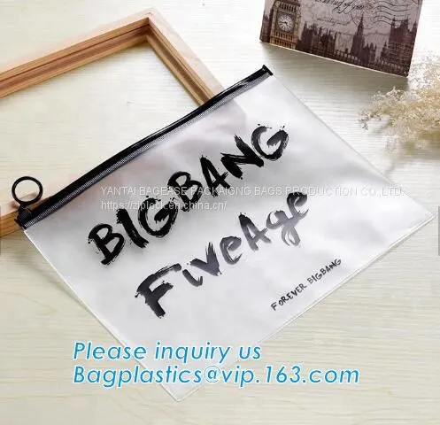 Vinyl Reclosable Makeup Storage Bag Cosmetic Pouch,Printed Vinyl Travel Cosmetic Bag Zipper PVC Pouch Bag