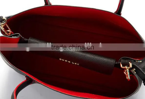 Guangzhou Wholesale Hot Genuine Saffiano Leather Two Sizes Multifunction Shouder Bags Handbag for Lady photo-5