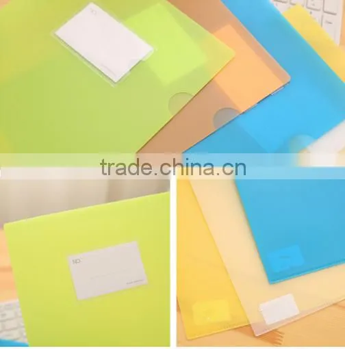 Hot Sell A4 Colorful Clear Plastic File Folder With Card Holder photo-4