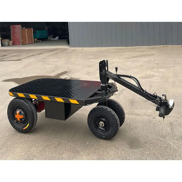 Electric Mini Cargo Flat Cart Small Hand Push Flatbed Trolley photo-4