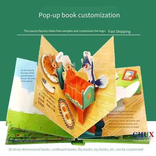 Customized Printing Factory for Creative 3d Hardcover Pop-up Books, Children's Enlightenment Picture Books, Illustrated Magazines by Chuxian photo-3