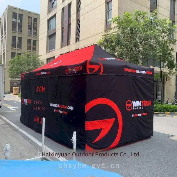 Four-corner Folding Semi-automatic Sunshade Umbrella Tent for Outdoor Street Vending, Large Umbrella for Printing Advertisements and Exhibition Tents