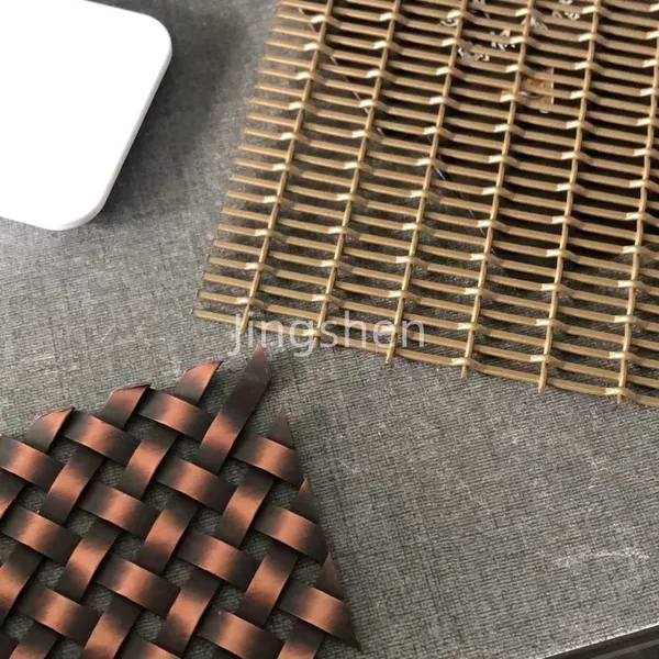 Custom-designed metal mesh grille, SS304 decorative corrugated woven wire mesh, suitable for furniture inserts and wardrobe panels