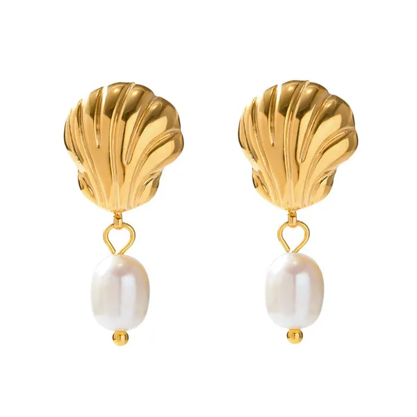 Trendy Water Drop Design Vacuum Earrings in Stainless Steel photo-5