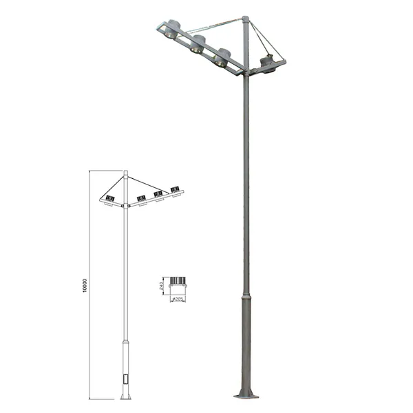 Street light WD-L299 | aliminum road lamp | hot-dip galvanizing steel tube | 10M height | IP55