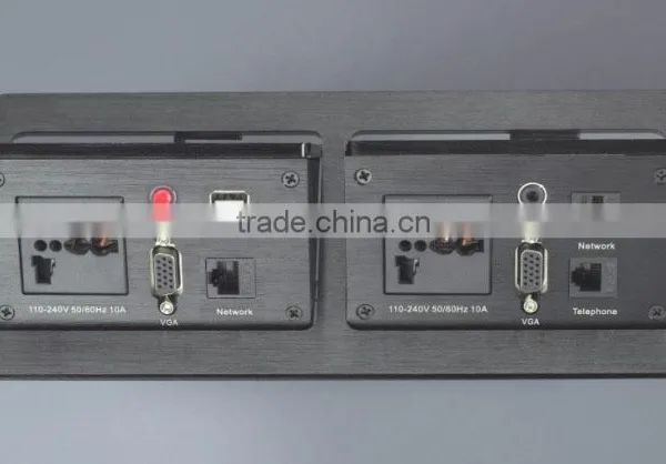 UK Electrical Desk Plugs With Audio Jack for Tabletop photo-2