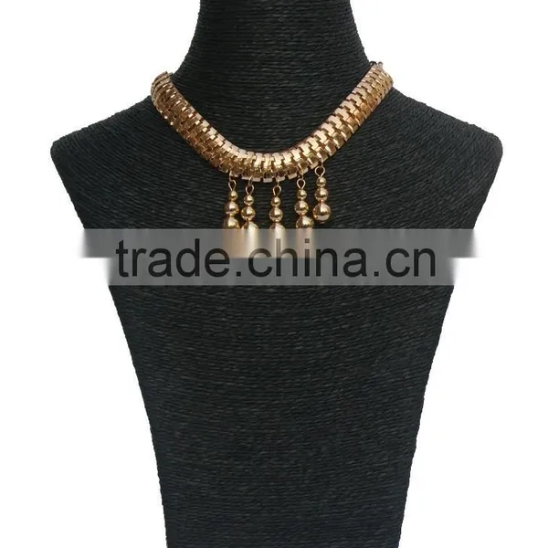 China Folk Art Handmade PU Necklace Bust Jewelry Display Wine Bust Jewelry Necklace Display photo-2