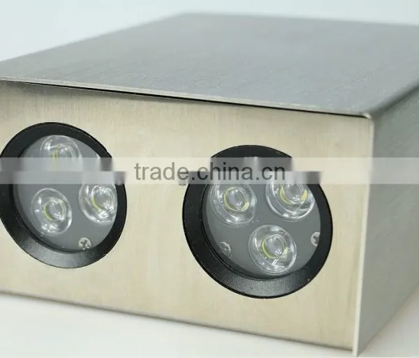 LED Wall Lights 3X1W+6X1W LED Stainless Steel Up&down Wall Light With Driver for Both Indoor and Outdoor photo-2