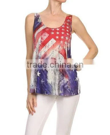 Custom Ladies Sublimation Tank Top/Digital Printing Singlet/3d Printing Top photo-4