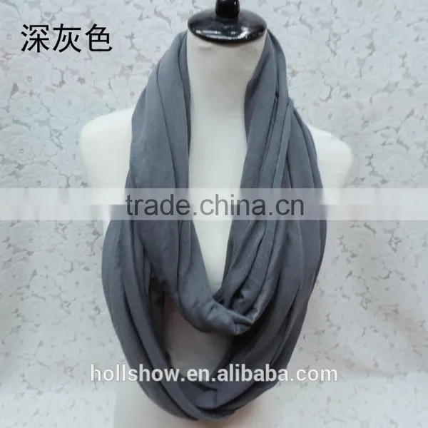 Wholesale Solid Color Lady Fashion Infinity Scarf photo-6