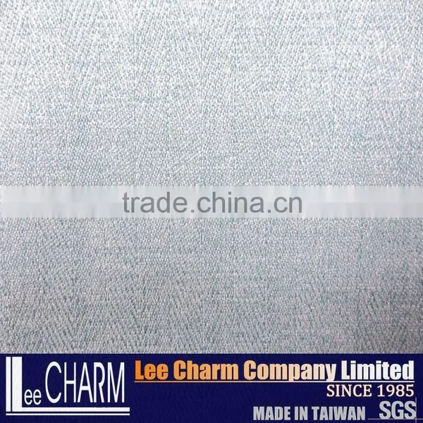 Green Elastic Twill Polyester Spandex Blend Spacer Garment Fabric photo-3