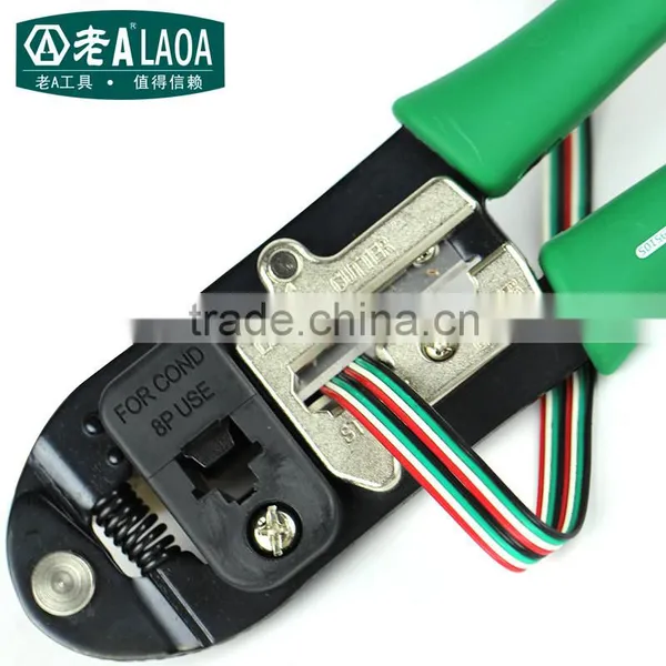 LAOA 8P Hand Crimping Tools / Network Crimping PlierModular Plug Crimping Cutter Crimper Tools for Round Wire Flat Wire photo-3