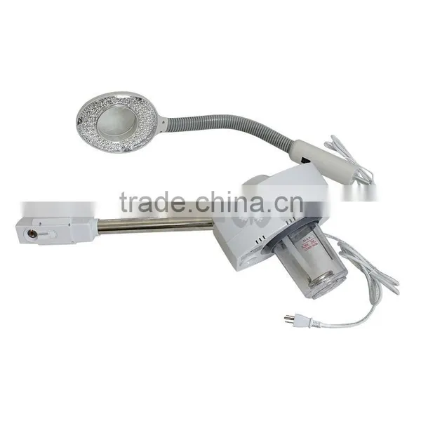 Cosmetic 2in1 Aromatherapy Facial Steamer Rolling Base Beauty Salon And 5 Diopter LED Magnifying Lamp Multifunctional photo-4