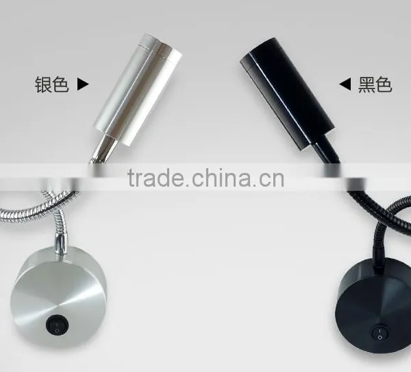 Bedroom Wall Lights Flexible Led Bedside Wall Lamp Black Aluminum Light Painting Lamp Bedside Lamp Hotel photo-6