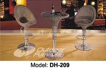 Outdoor Wicker Furniture Garden Rattan Dining Bar Table and Chairs