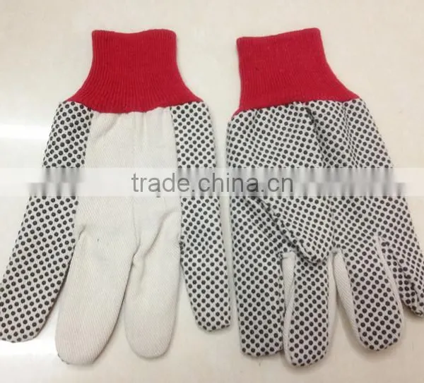 Polyester PVC Dotted White Cotton Work Labor Gloves photo-6