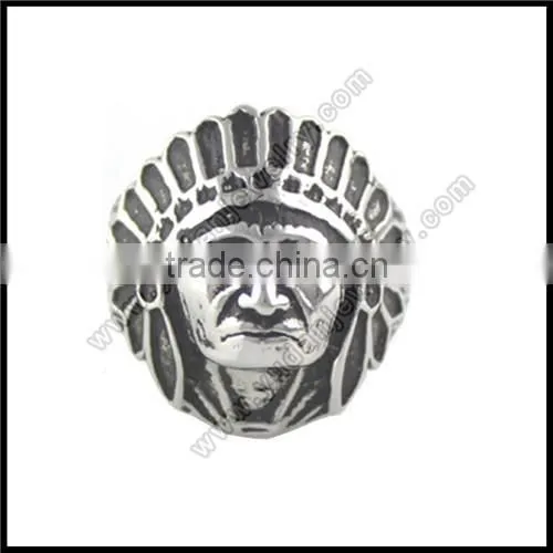 Stainless Steel Indian Skull Ring Wholesale