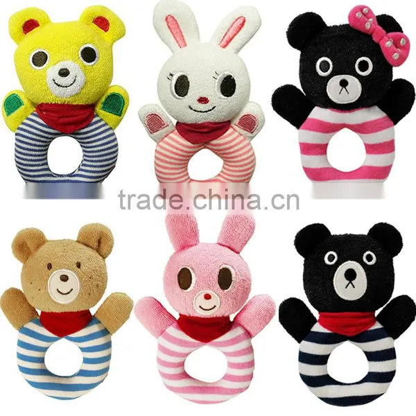 Soft Plush Animal Baby Rattle Noise Maker Squeaky Toy photo-4