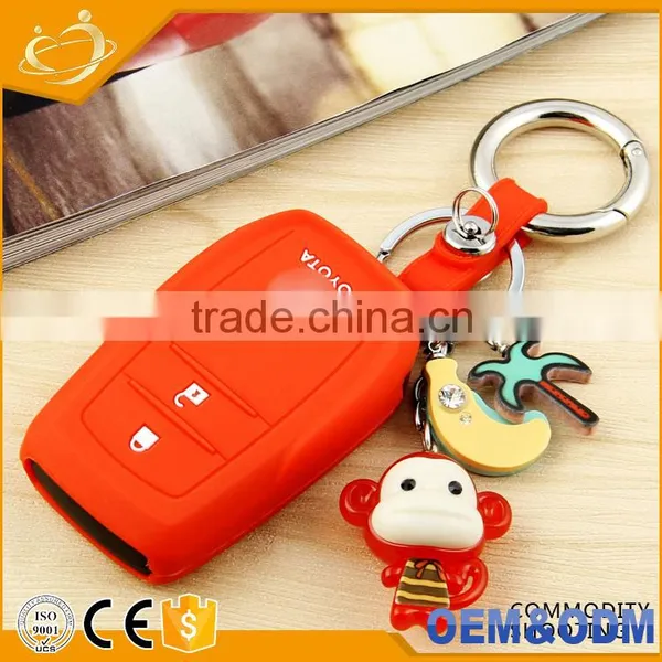 High Quanlity Silicone Car Remote Keyless Shell Key Cover Case Colorful Key Holder for Toyota photo-4