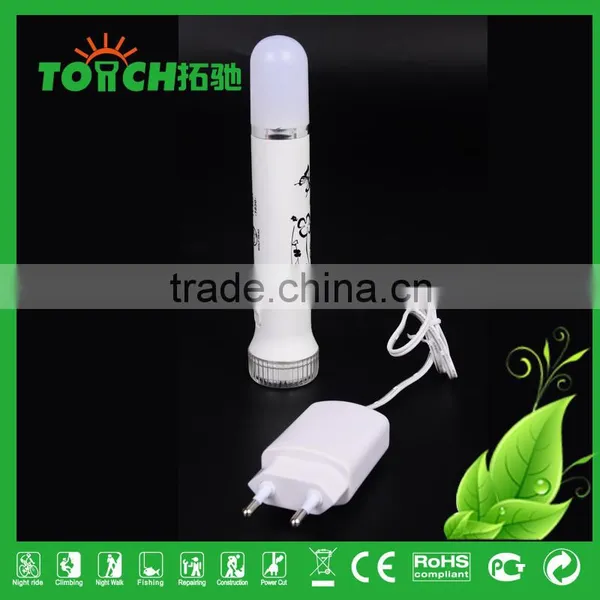 2016 New Disign Rechargeable LED Flashlights With Charger Multifunctional Camping Light Plastic Torch Light High Quality Lamp photo-3