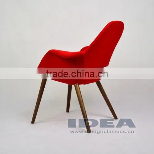 Replica Eero Saarinen Organic Chair - Red Fabric photo-4