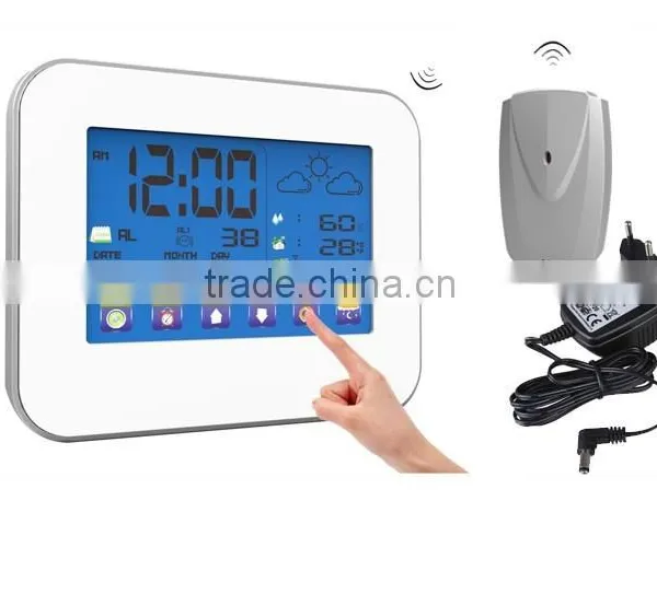 RF Wireless Weather Station With Touch Screen Sound Controlled Backlight #S636BS photo-2