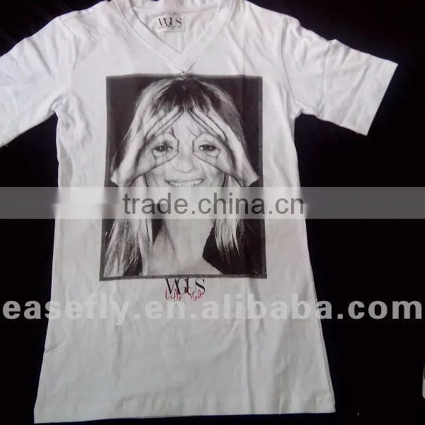100% Pima Cotton Round Neck Blank White Tshirt(180gsm)
