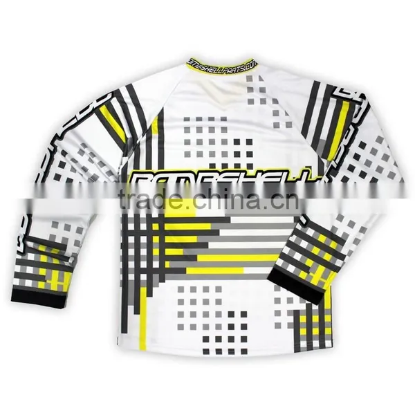100%polyester Breathable Long Sleeve Sublimation Jersey Motocross photo-2