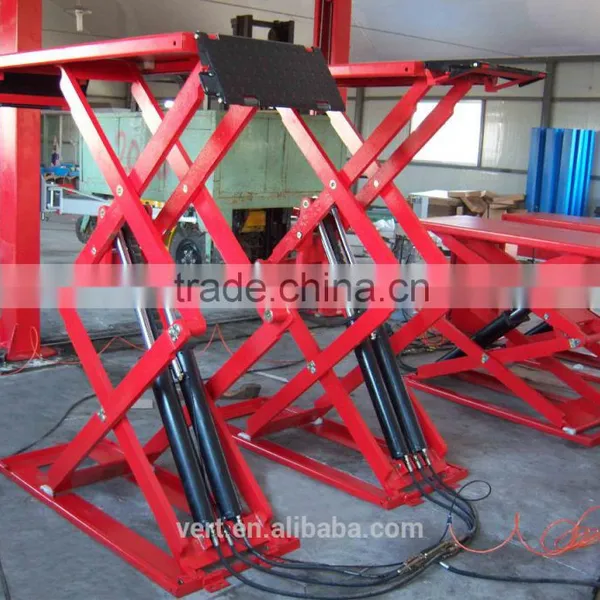 4-cylinders Hydraulic Ground Mounted Full Rise Scissor Lift With Slope VTS601 photo-5
