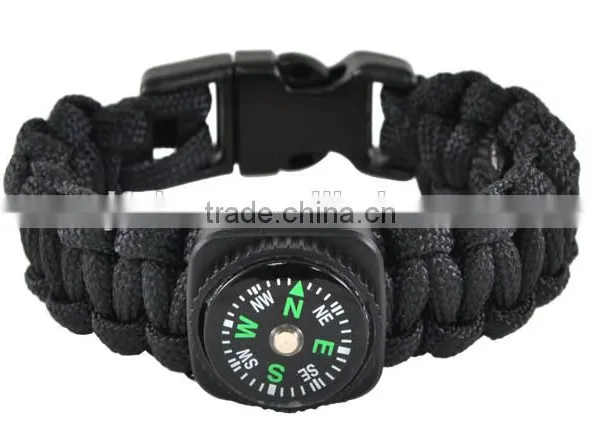 Black Plastic Compass for Paracord Survival Bracelet, Outdoor Camping Tools Compass photo-2