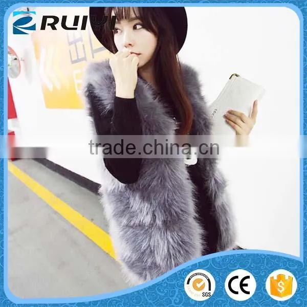 2016 Fashion Faux Fur Vest for Ladies Winter Waistcoat photo-4