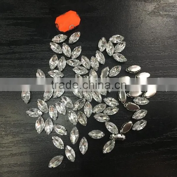 Wholesale Point Back Close Rhinestone Trimming Cupchain Sew on Garments Accessories