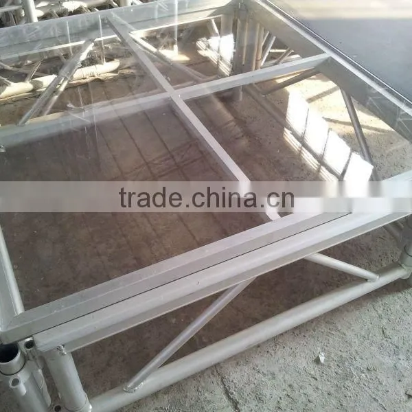 Exhibition Aluminium Lighting Stage Truss,aluminium Stage Truss,trade Show Aluminium Stage With Glass Plywood Platform photo-5