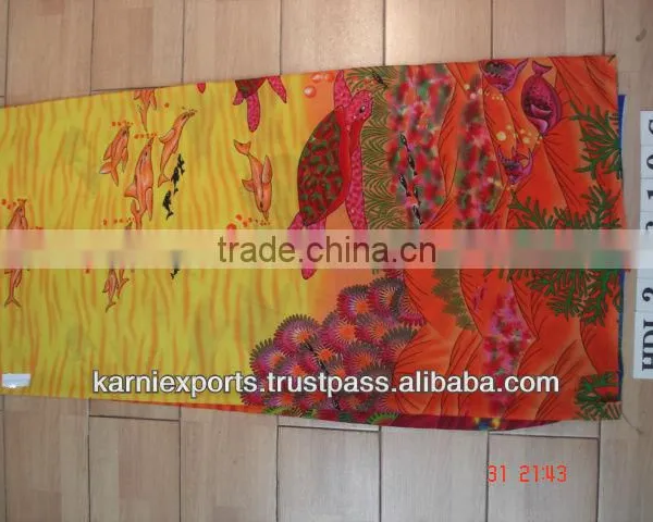 VISCOSE PAREO 110X180CMS. WITH FRINGAGE PRINTED BEACHWEAR PRINTS JODHPUR PAREOS JAIPUR PRINTS PAREOS BEACHPAREO Floral &seaprint photo-6