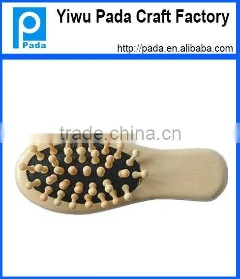 Mini Massage Wood Pin Hair Brush With Wooden Paddle