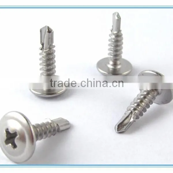 Hex Washer Head Self Drilling Screw With Wing and Bond Washer