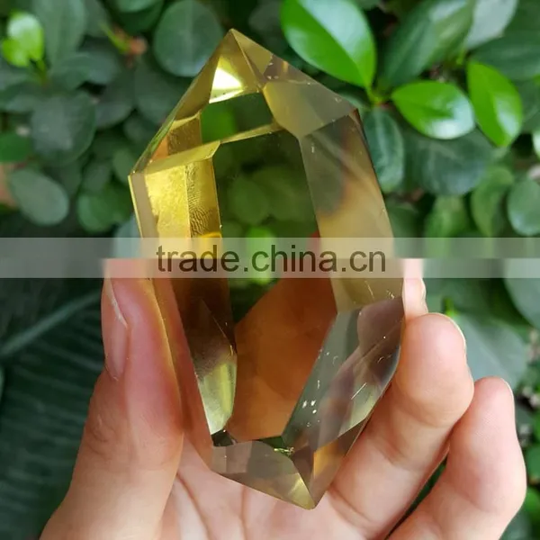Top Quality!!! Natural Citrine Quartz Crystal Point Double Points Citrine Wand photo-3