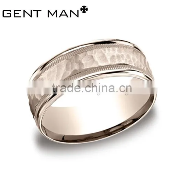 Surface Etched Titanim Steel Ring Men's 316L Stainless Steel Rings Jewelry photo-5