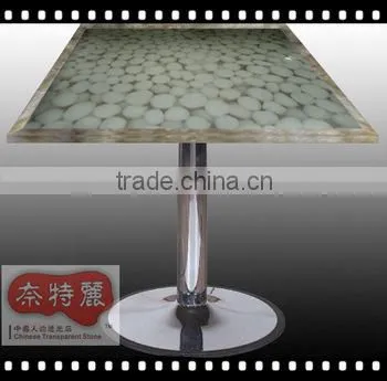 Polished Artificial Pebble Stone Panel, Hotel Stone Furniture photo-4