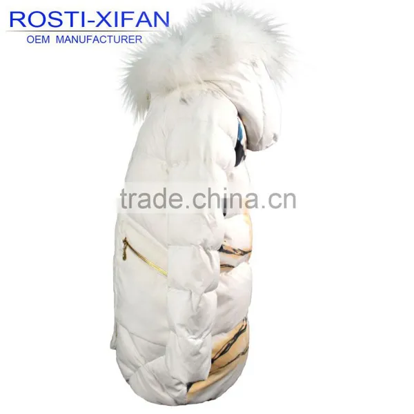 Kids Duck Down Jacket With Raccoon Hood for Children Winter Jacket photo-2