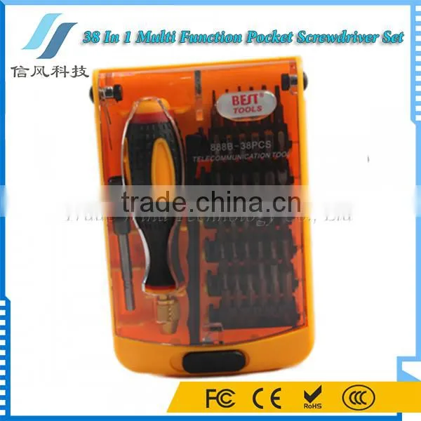 Portable 38 In 1 Multi Bits Function Pocket Mini Screwdriver Set