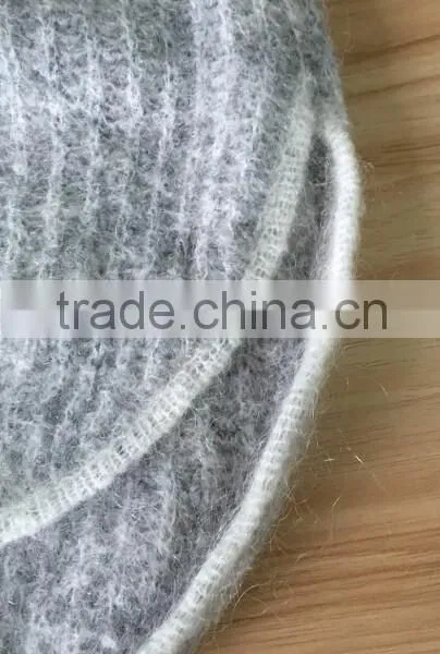 Lady's Japanese New Fashion Loose Fit Wool and Mohair Knitted Sweater photo-2