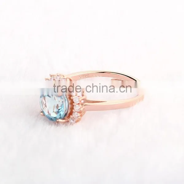 Women Gemstone Rings in Silver 925 Wholesale Silver Jewelry SRO040R photo-3