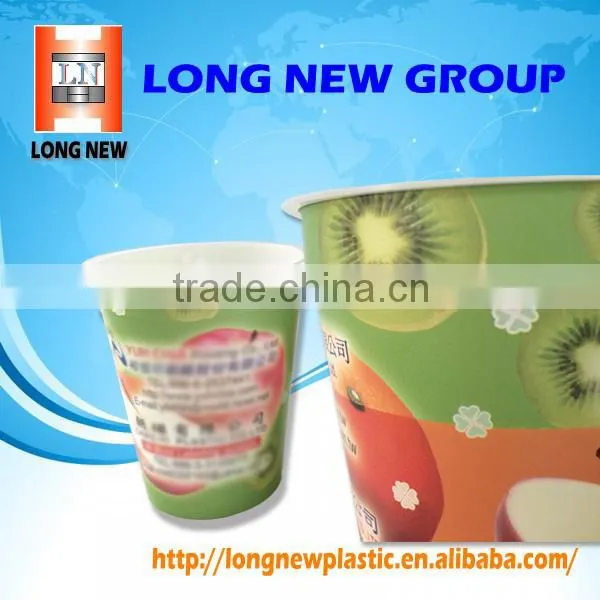 Quality In-Mould Printing Label Plastic Fruit Tea Cup photo-3