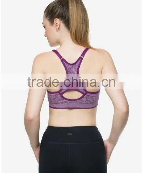 Workout Spinning Yoga Sports Bra Breathable Keyhole Bralette photo-3
