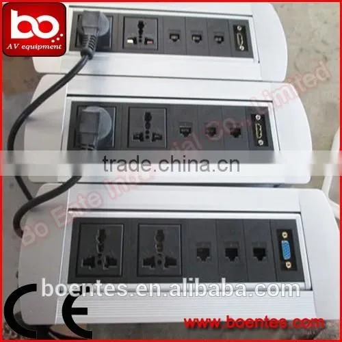 CE Approve Push Switch Tabletop Rotating Socket for Conference Table Socket photo-4