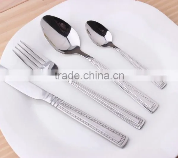 Embossed Design Stainless Steel Cutlery Set From China KX-S154 photo-2