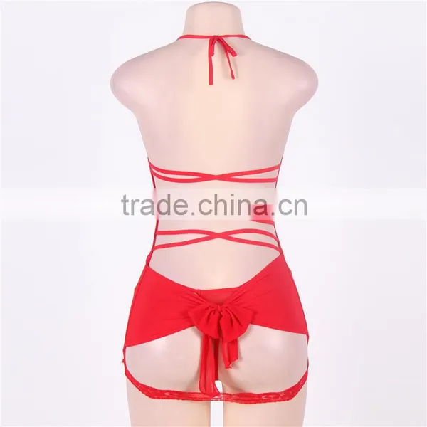 Popular Design Spandex Red Color Girls Sexy Nightwear 2016 Sexy Plus Size Lingerie photo-6
