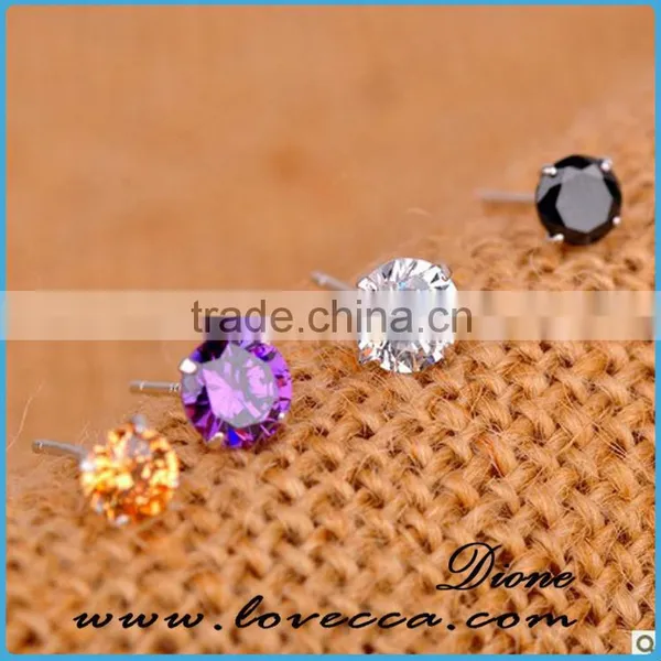 New Promotional Product Charms Women Brown Zircon Earrings photo-2